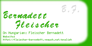 bernadett fleischer business card